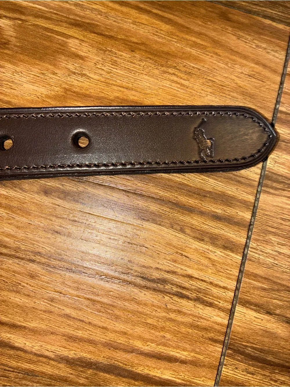 Polo Ralph Lauren Ribbon & Leather Flag Sweater Polo Bear Motif Belt - Picture 6 of 6